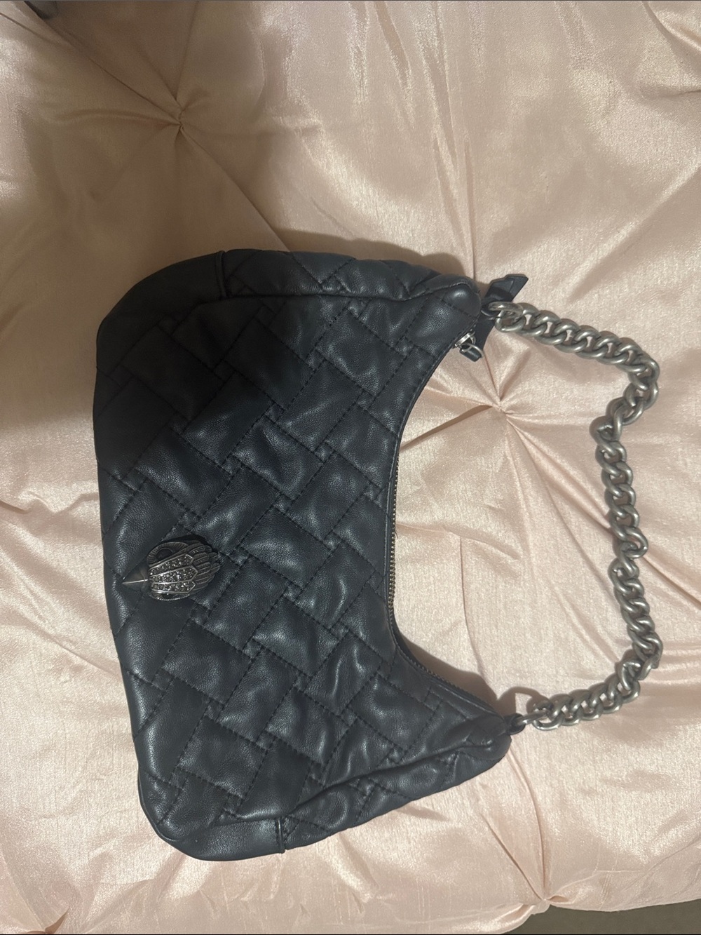 Kurt Gieger Black Quilted Chain-Handle Shoulder Bag